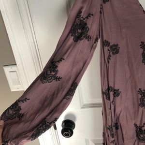 Free People Boho Long Sleeve Mini Dress XS